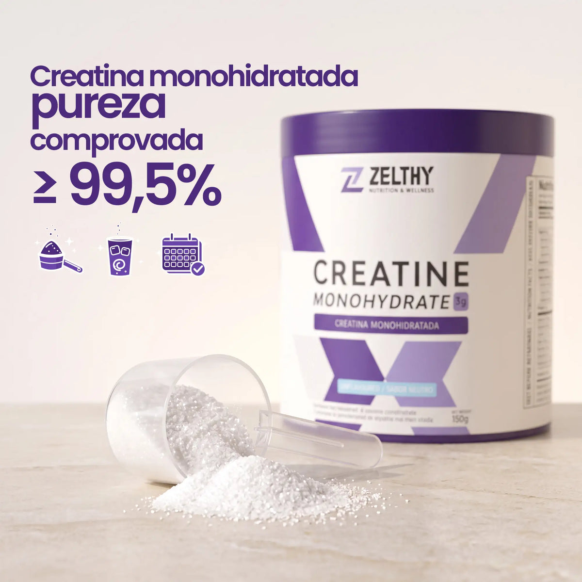Creatina Monohidratada Sin Sabor 150g