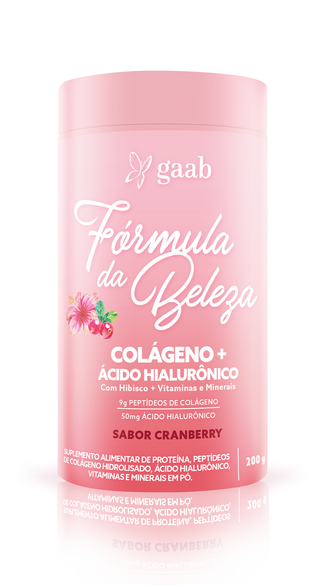 Gaab Colagénio + Ácido Hialurónico Sabor a Cranberry 200Gr