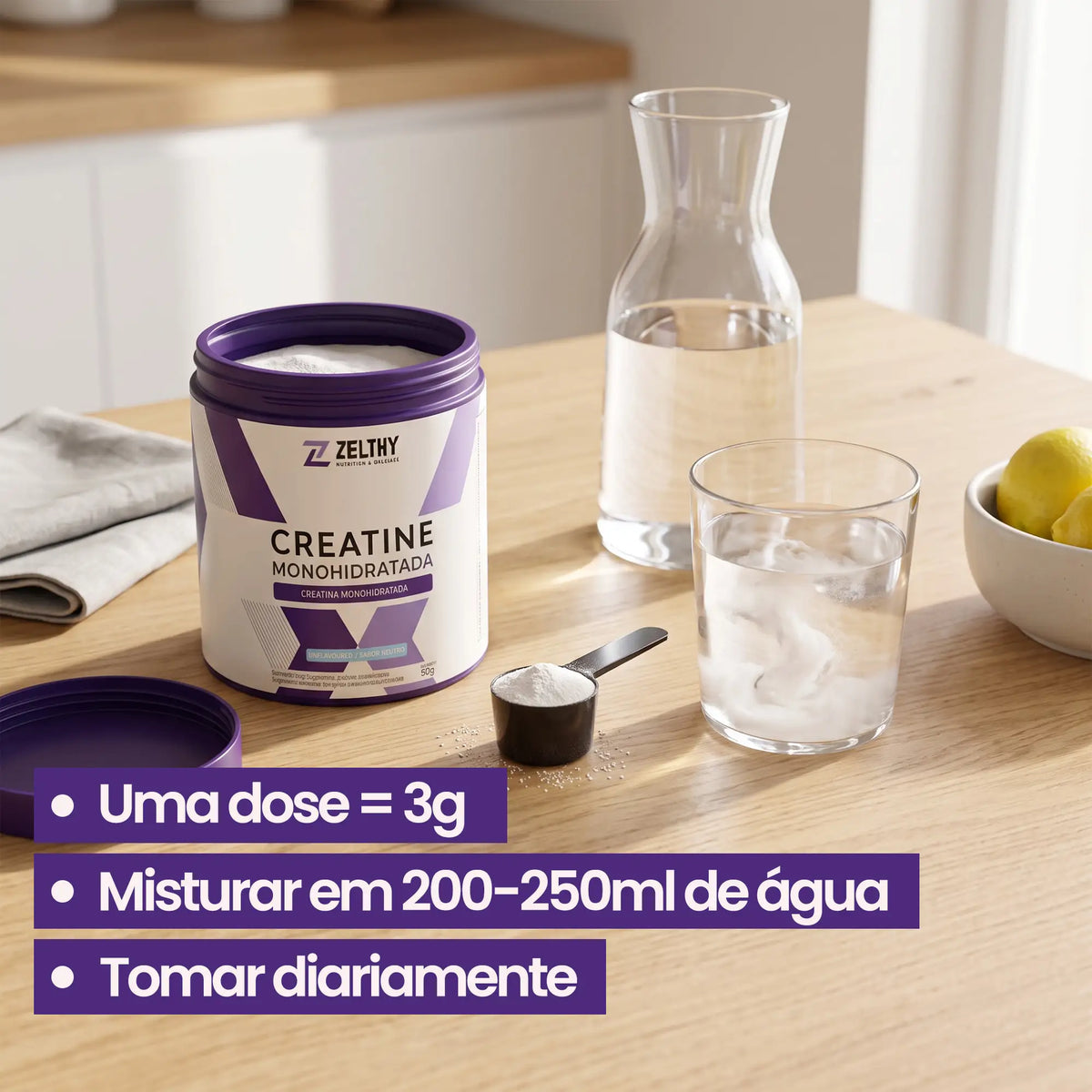 Creatina Monohidratada Sin Sabor 150g
